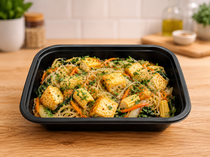 Tofu and Vegetable Noodle Bowl
