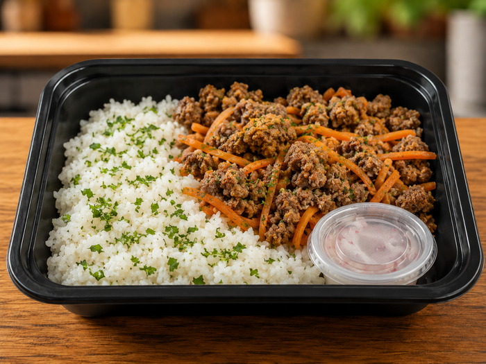 Korean Style Beef and Rice