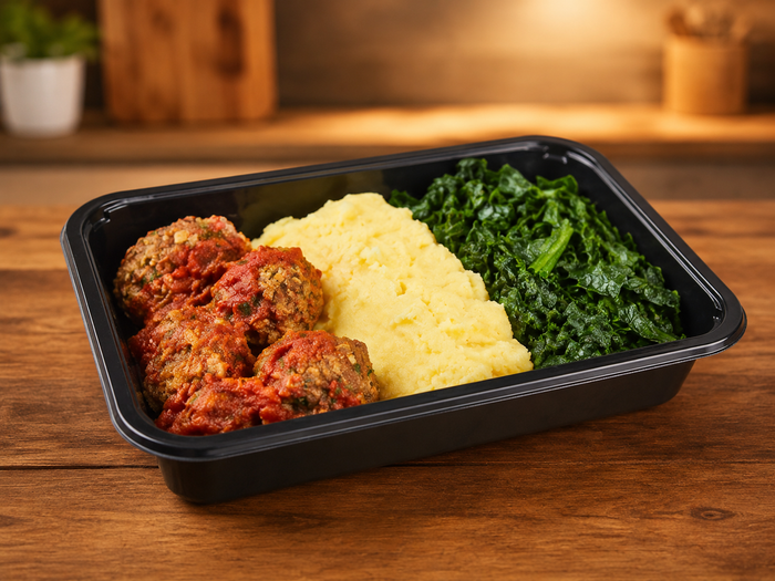 Beef Meatballs with Polenta